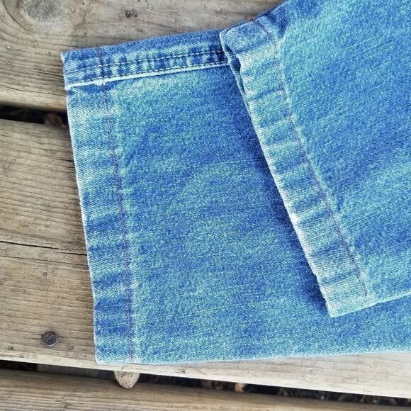 Vintage 90s y2k Tommy Hilfiger Hand Painted Back Pocket Logo Boyfriend Jeans 12 - Picture 7 of 9